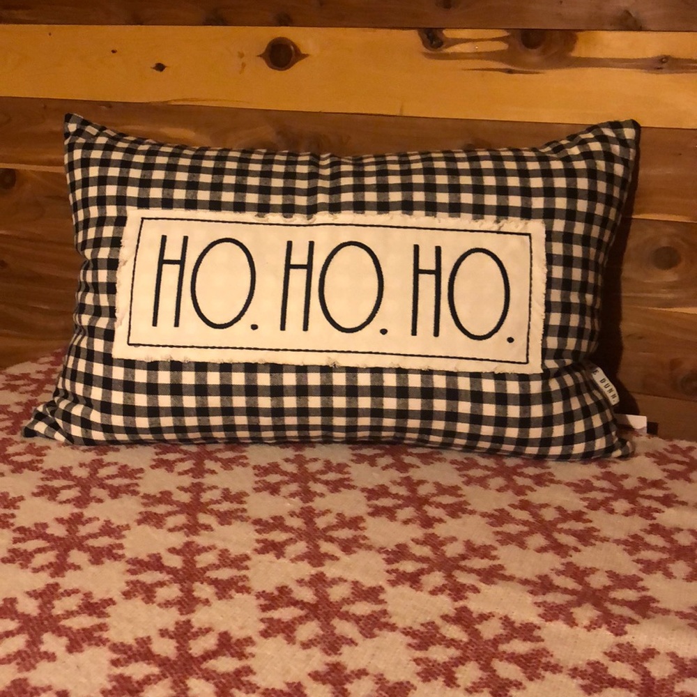 Rae Dunn Ho Ho Ho Pillow